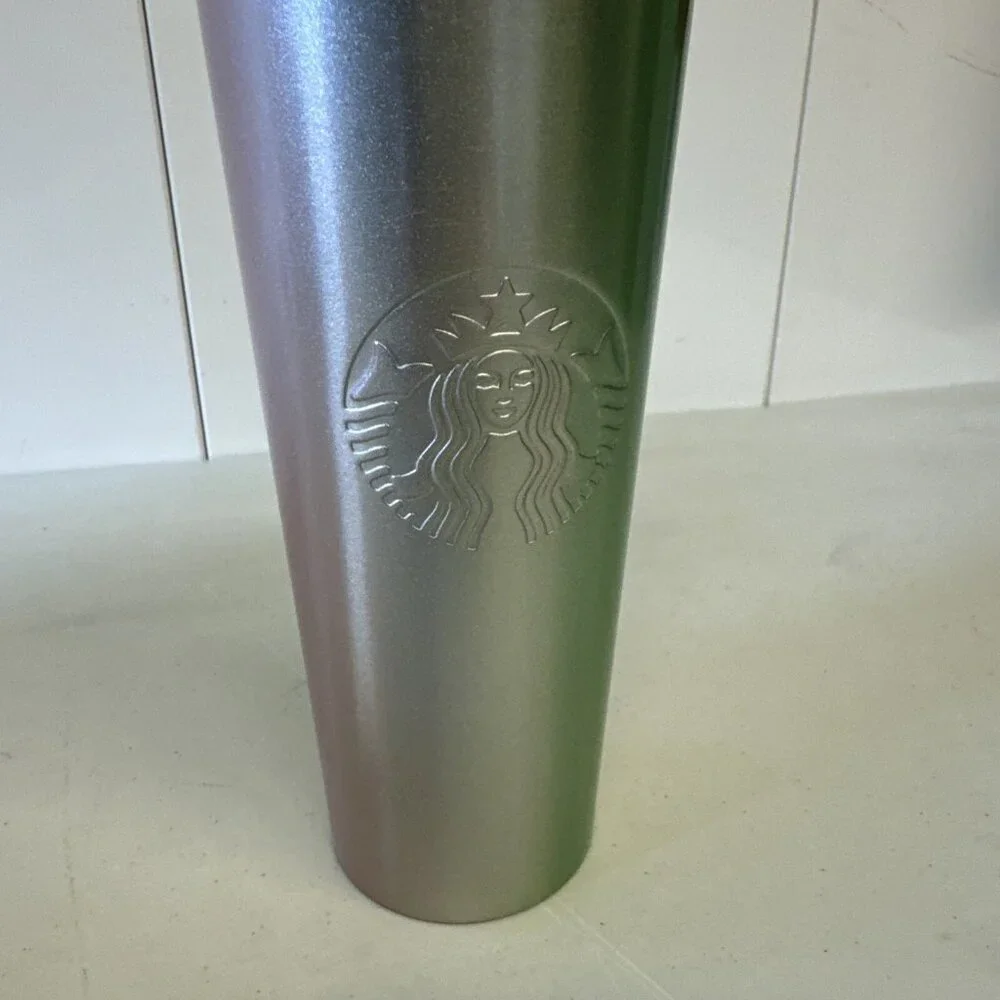 Starbucks Holiday 2020 Stainless Steel Pink/Green Gradient‎ Ombre Tumbler 16oz